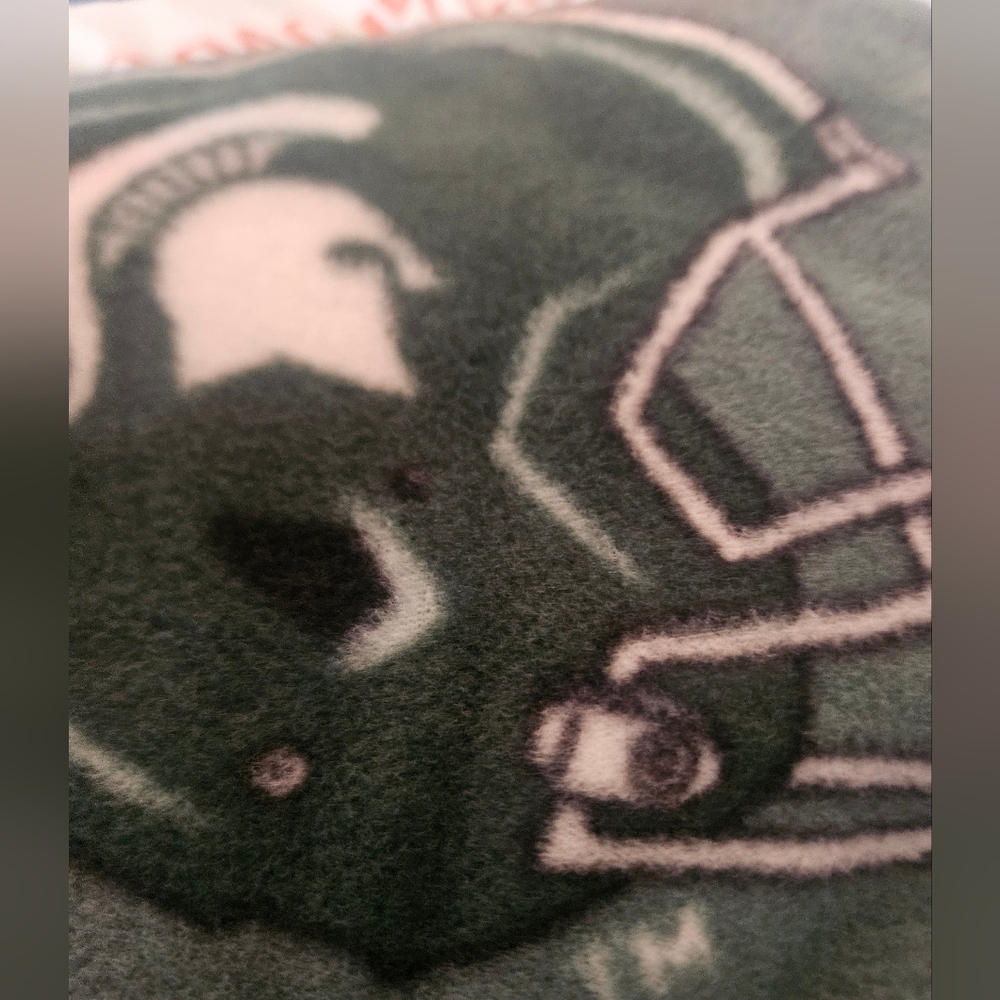 Michigan State Spartan Football Fleece Material